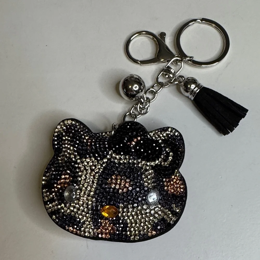 Crystal Hello Kitty Keychain with Tassel